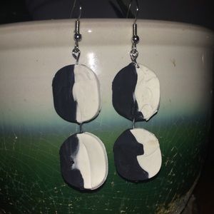 Black & White double drop Dangles